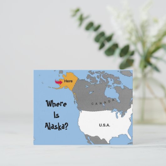 Waar is Alaska? Briefkaart (Staand voorkant)