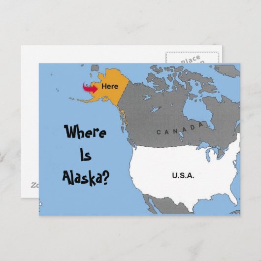 Waar is Alaska? Briefkaart (Voorkant / Achterkant)