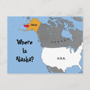 Waar is Alaska? Briefkaart