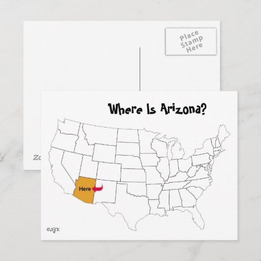 Waar is Arizona? Briefkaart (Voorkant / Achterkant)