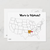 Waar is Arkansas? Briefkaart (Voorkant / Achterkant)