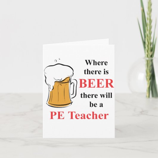 Waar is bier - PE Teacher Kaart (Voorkant)