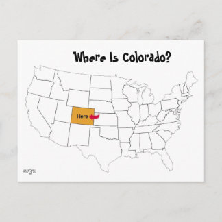 Waar is Colorado? Briefkaart
