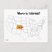 Waar is Colorado? Briefkaart (Voorkant)
