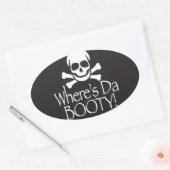 Waar is Da Booty? Ovale Sticker (Envelop)