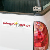 Waar is de Baby Kijk voor je de Veiligheidsticker  Bumpersticker (Op Truck)