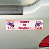 Waar is de Bar B Que Bumpersticker? Bumpersticker (Op auto)