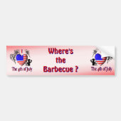 Waar is de Bar B Que Bumpersticker? Bumpersticker (Voorkant)