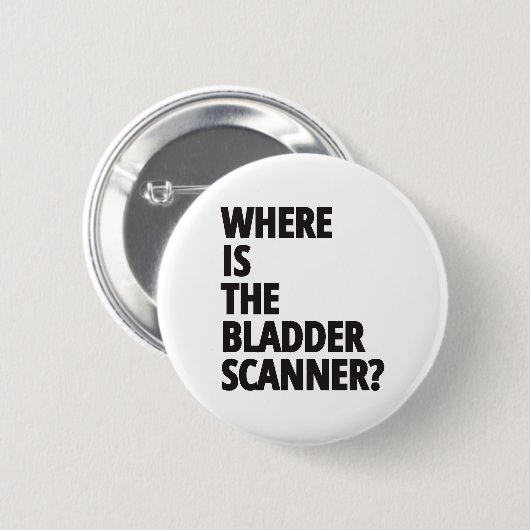 Waar is de bladerscanner? | Funny Medical Ronde Button 5,7 Cm (Voorkant /achterkant)