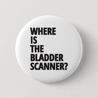 Waar is de bladerscanner? | Funny Medical Ronde Button 5,7 Cm