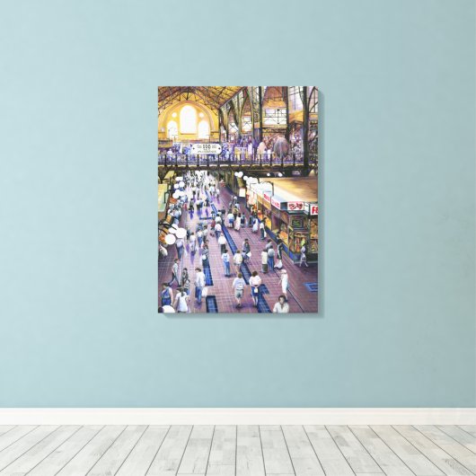 Waar is de dameskast? Boedapest Canvas Afdruk (Insitu (Houten vloer))