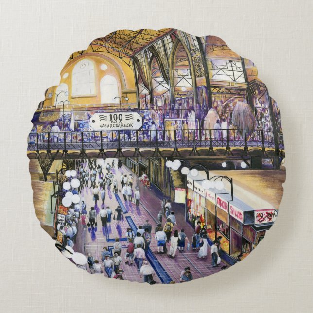 Waar is de dameskast? Boedapest Rond Kussen (Voorkant)