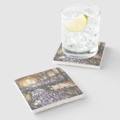 Waar is de dameskast? Boedapest Stenen Onderzetter (Zijkant)