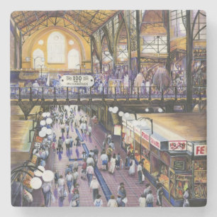 Waar is de dameskast? Boedapest Stenen Onderzetter