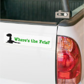 "Waar is de Feis?" Ierse Dans Bumpersticker (Op Truck)
