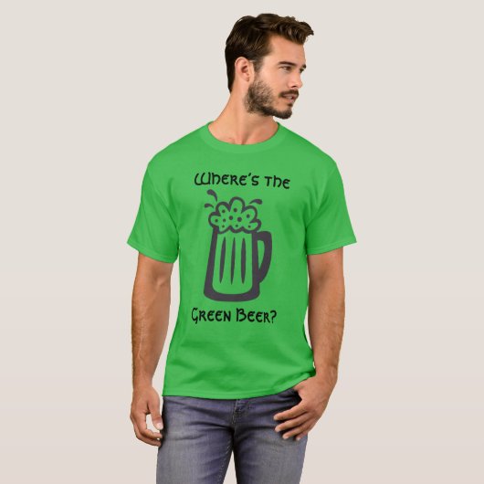 Waar is de Groene Beer St Patrick's Day? T-shirt (Voorkant volledig)