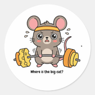 Waar is de Grote Kat Ronde Sticker