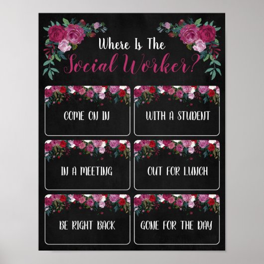 Waar is de handtekening van de Kantoor van de soci Poster (Voorkant)