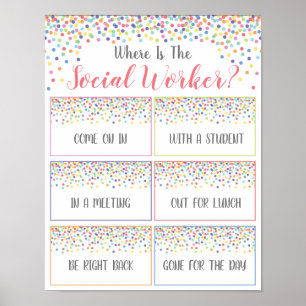 Waar is de handtekening van de Kantoor van de soci Poster