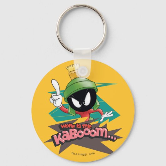 "Waar is de Kabooom" MARVIN THE MARTIAN™ Wijst Sleutelhanger (Voorkant)