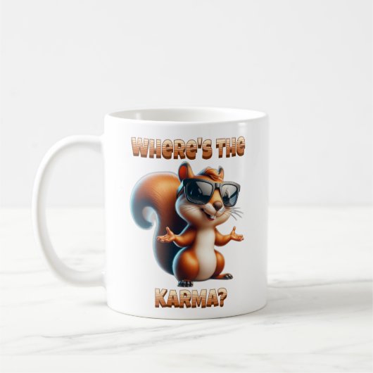 Waar is de Karma Funny Squirrel in Shades Koffiemok (Links)