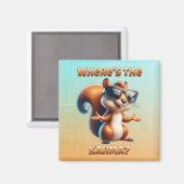 Waar is de Karma Funny Squirrel in Shades Magneet (Voorkant / Achterkant)