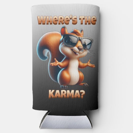 Waar is de Karma Funny Squirrel in Shades Seltzer Blikjeskoeler (Voorkant)