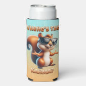 Waar is de Karma Funny Squirrel in Shades Seltzer Blikjeskoeler (Seltzer Achterkant)