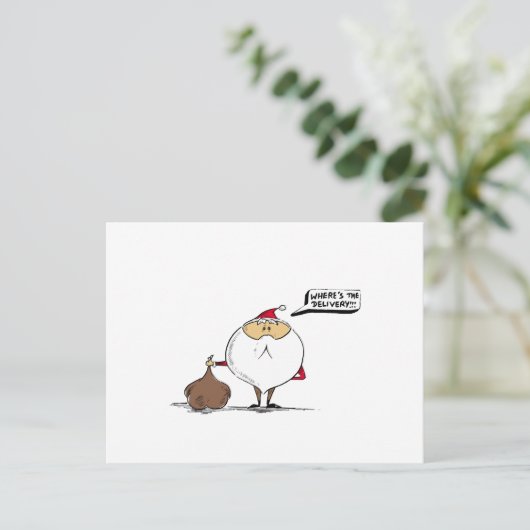 Waar is de kerstkerstman? feestdagenkaart (Staand voorkant)