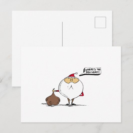 Waar is de kerstkerstman? feestdagenkaart (Voorkant / Achterkant)