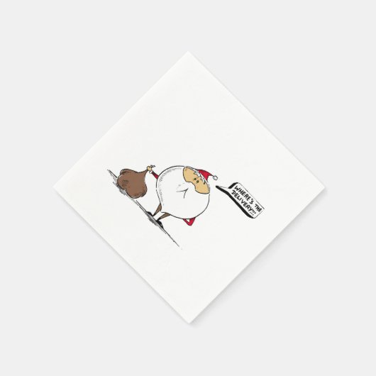 Waar is de kerstkerstman? servet (Hoek)