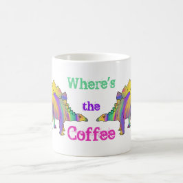 waar is de koffie Grappige Stegosaurus Dinosaur Ku Koffiemok