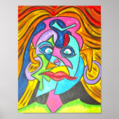 Waar is de Koffie?-Handgeschilde Abstracte kunst Poster (Voorkant)