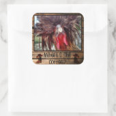 Waar is de koffie met Poolse kip? Vierkante Sticker (Tas)