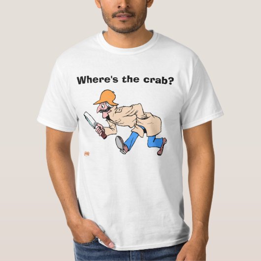 Waar is de krab? t-shirt (Voorkant)