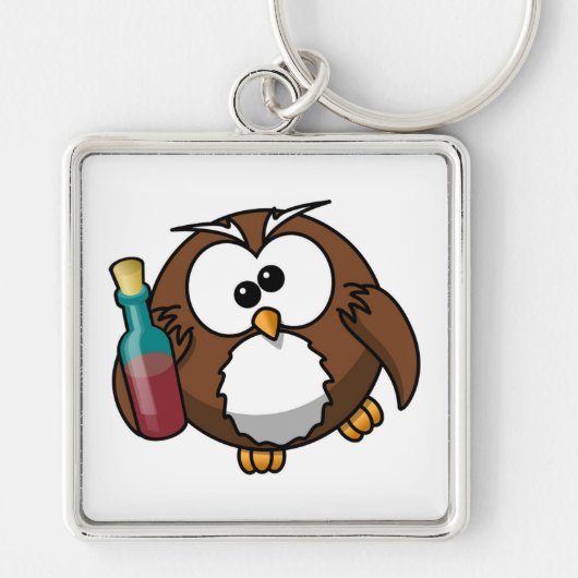 "WAAR IS DE PARTIJ?" DRINK OWL SLEUTELHANGER (Voorkant)
