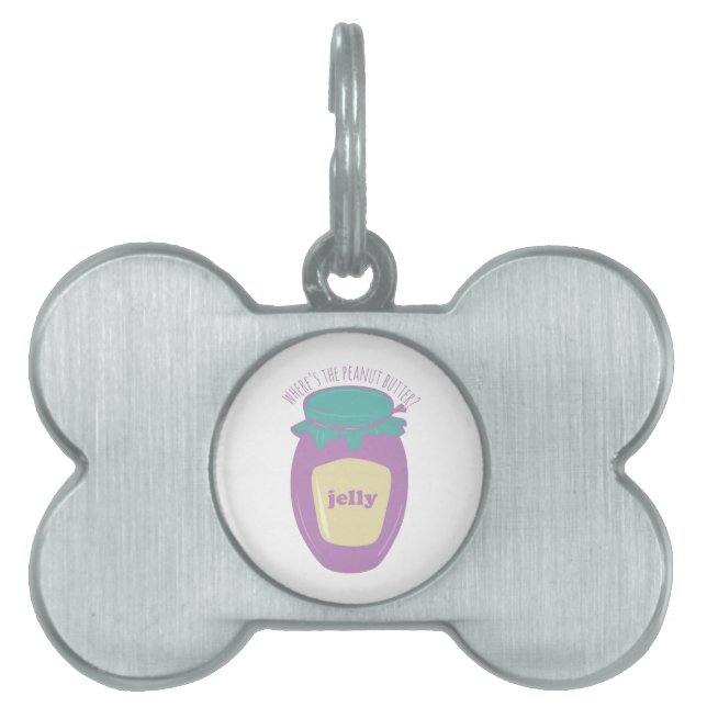 Waar is de pindakaas? huisdieren naamplaatje (voorkant)