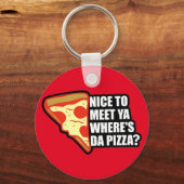 Waar is de Pizza? Sleutelhanger (Voorkant)