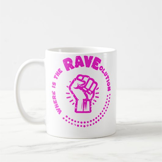 Waar Is De Raveolution Electro Muziek Koffiemok (Links)