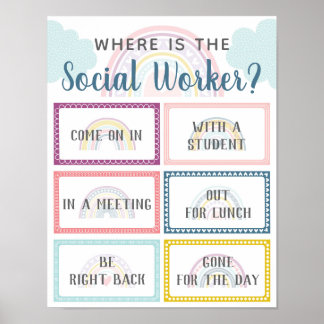 Waar is de regenboog van de Kantoor van de sociale Poster