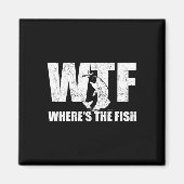 Waar is de vis Mannen grappige Vist vaders Magneet (Voorkant)