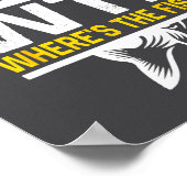 Waar Is De Vis Wtf Heren Grappige Visvangst Poster (Hoek)
