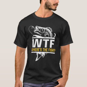 Waar is de vis WTF Mannen Funny Vist Shirt