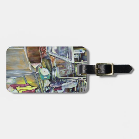 Waar is de viskop curry? Singapore Bagagelabel (Voorkant horizontaal)