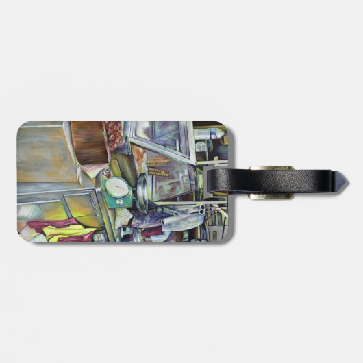 Waar is de viskop curry? Singapore Bagagelabel (Achterkant horizontaal)