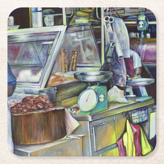 Waar is de viskop curry? Singapore Kartonnen Onderzetters (Voorkant)