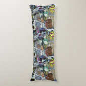 Waar is de viskop curry? Singapore Lichaamskussen (Voorkant Verticaal)