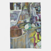 Waar is de viskop curry? Singapore Theedoek (Verticaal)