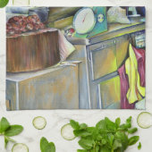 Waar is de viskop curry? Singapore Theedoek (Gevouwen)