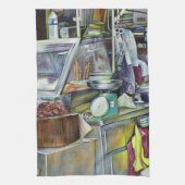 Waar is de viskop curry? Singapore Theedoek (Verticaal)